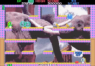 Bubble Memories - The Story Of Bubble Bobble 3 (World) screen shot game playing